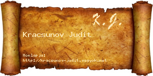 Kracsunov Judit névjegykártya