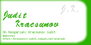 judit kracsunov business card